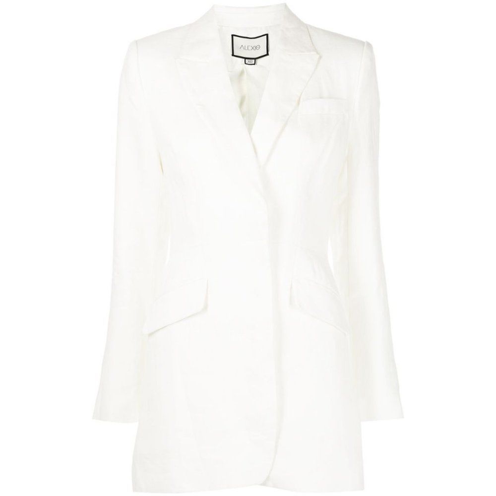 ALEXIS Pamelia White Linen Blazer Mini Dress - Picture 2 of 13